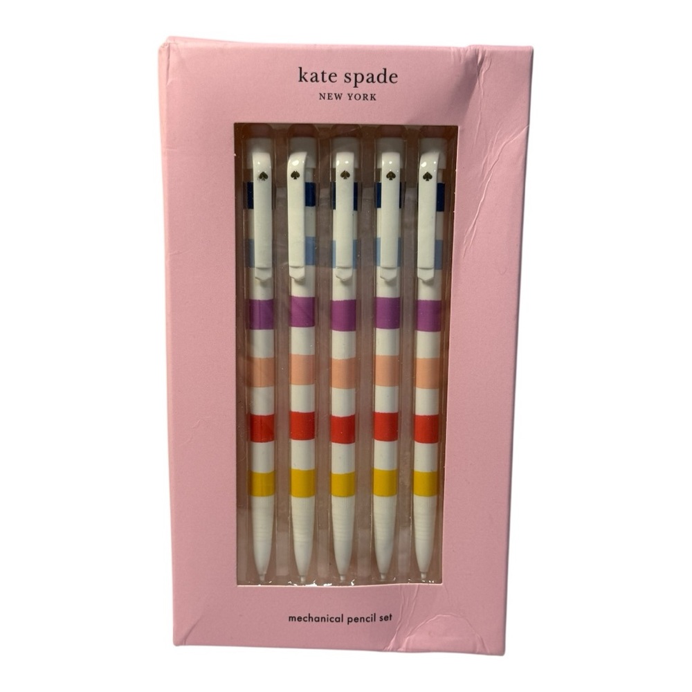 kate spade new york Candy Stripe Mechanical Pencil Set – 5 Pencils – NEW